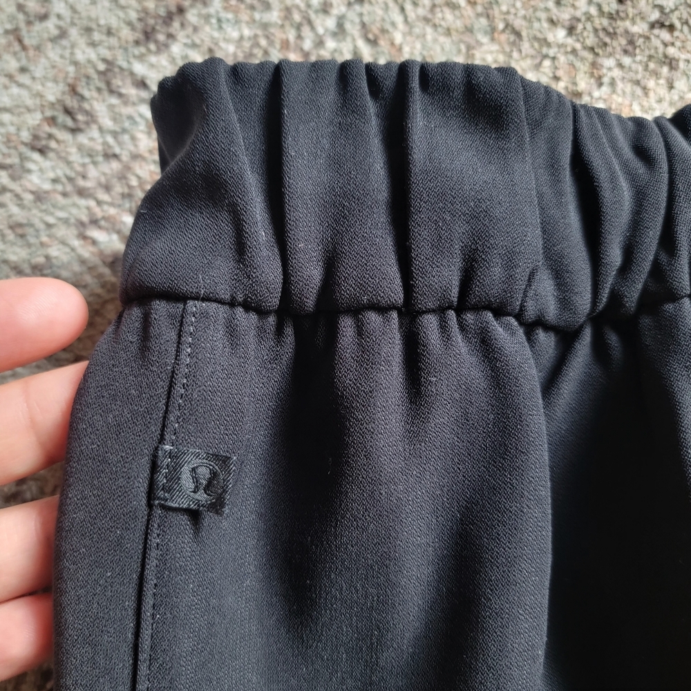 Lululemon Noir Pants Self-Tie Elasticated High Rise Wide Leg Pants Size‎ 4 - Picture 7 of 12